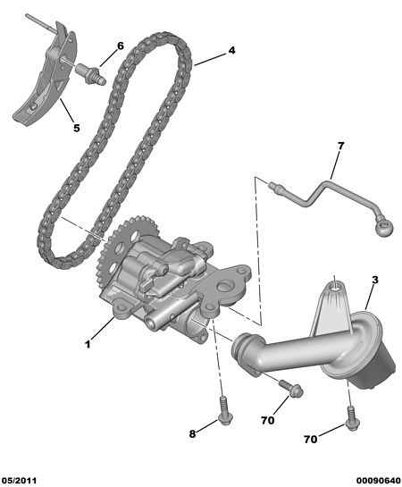 CITROËN 1033 18 - Lant, angrenare pompa ulei parts5.com