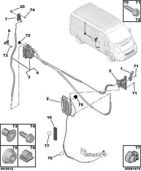 CITROËN 9164 94 - Incuietoare usa parts5.com