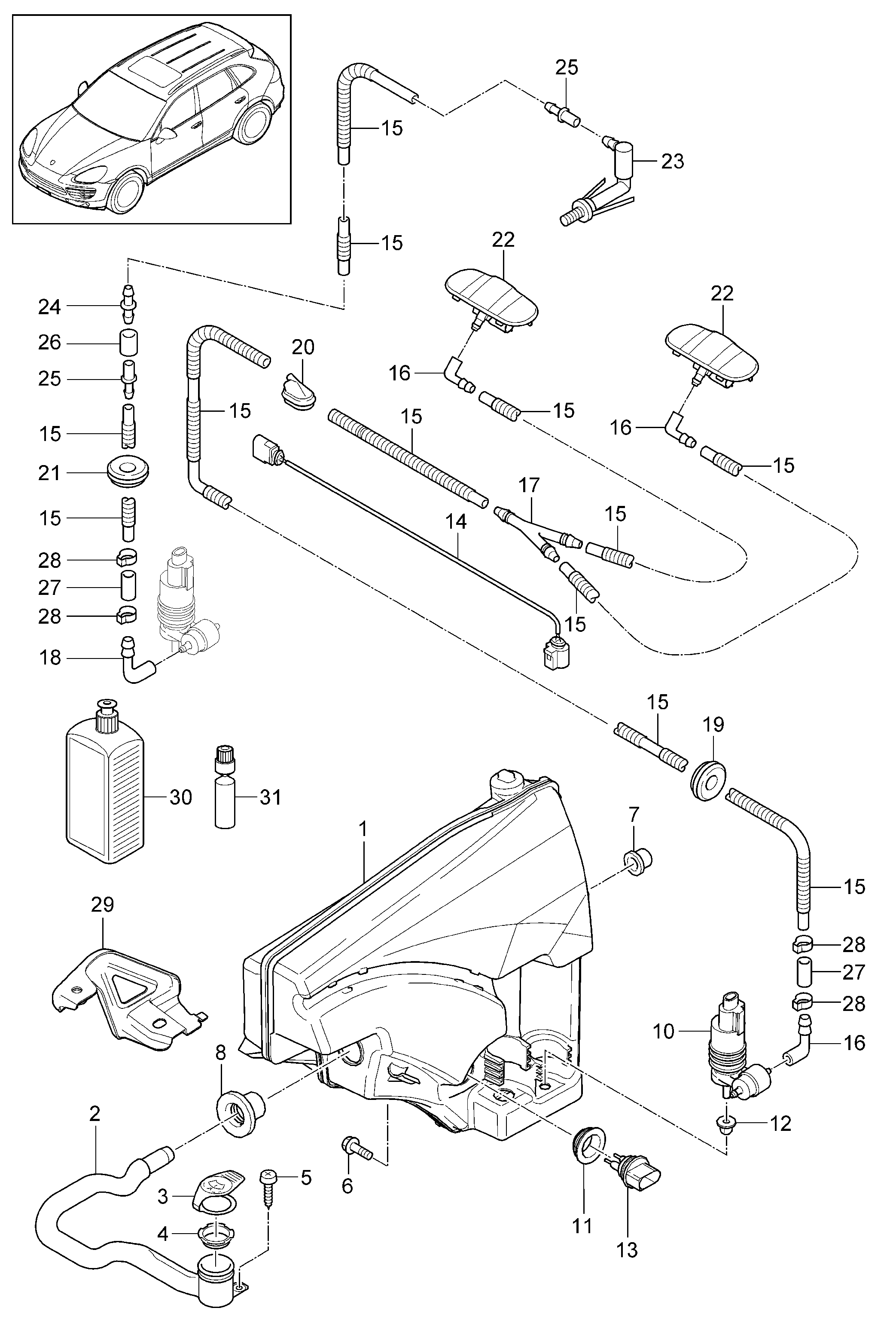 Porsche 955 628 172 01 - Čerpadlo ostrekovača skiel parts5.com