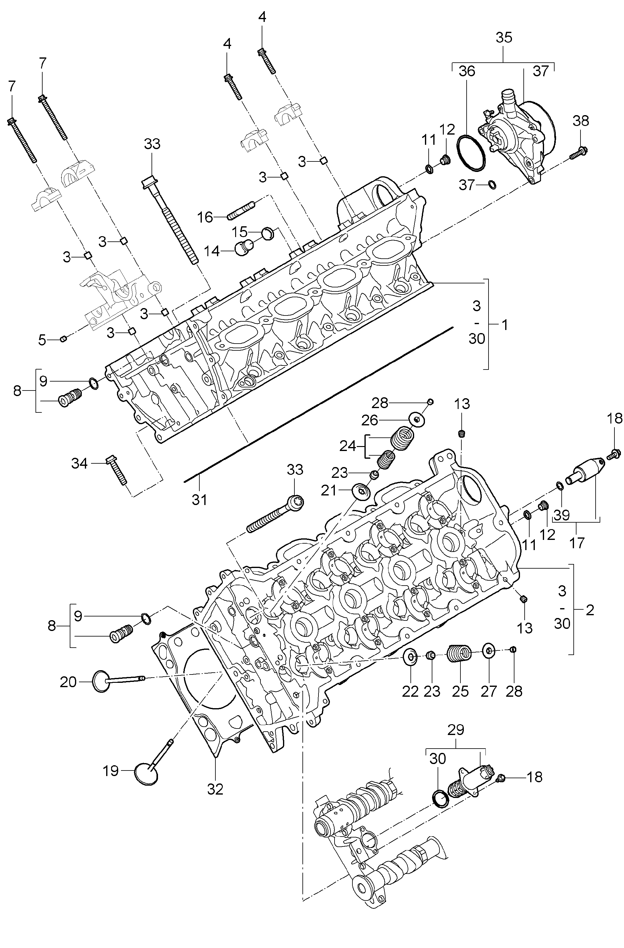 AUDI 996 105 115 52 - Conta seti, silindir kapağı parts5.com