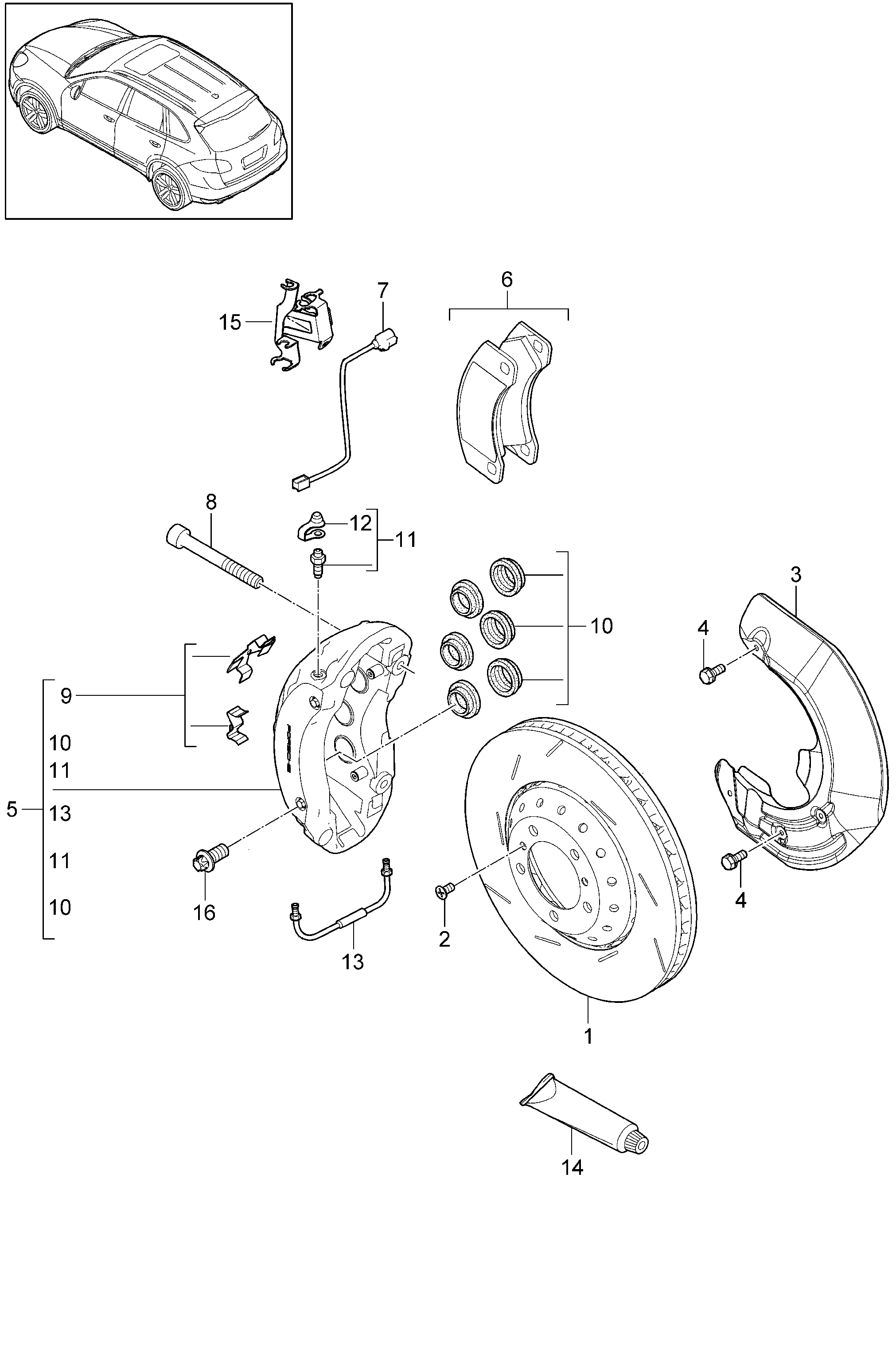 VAG 95835193930 - Set placute frana,frana disc parts5.com