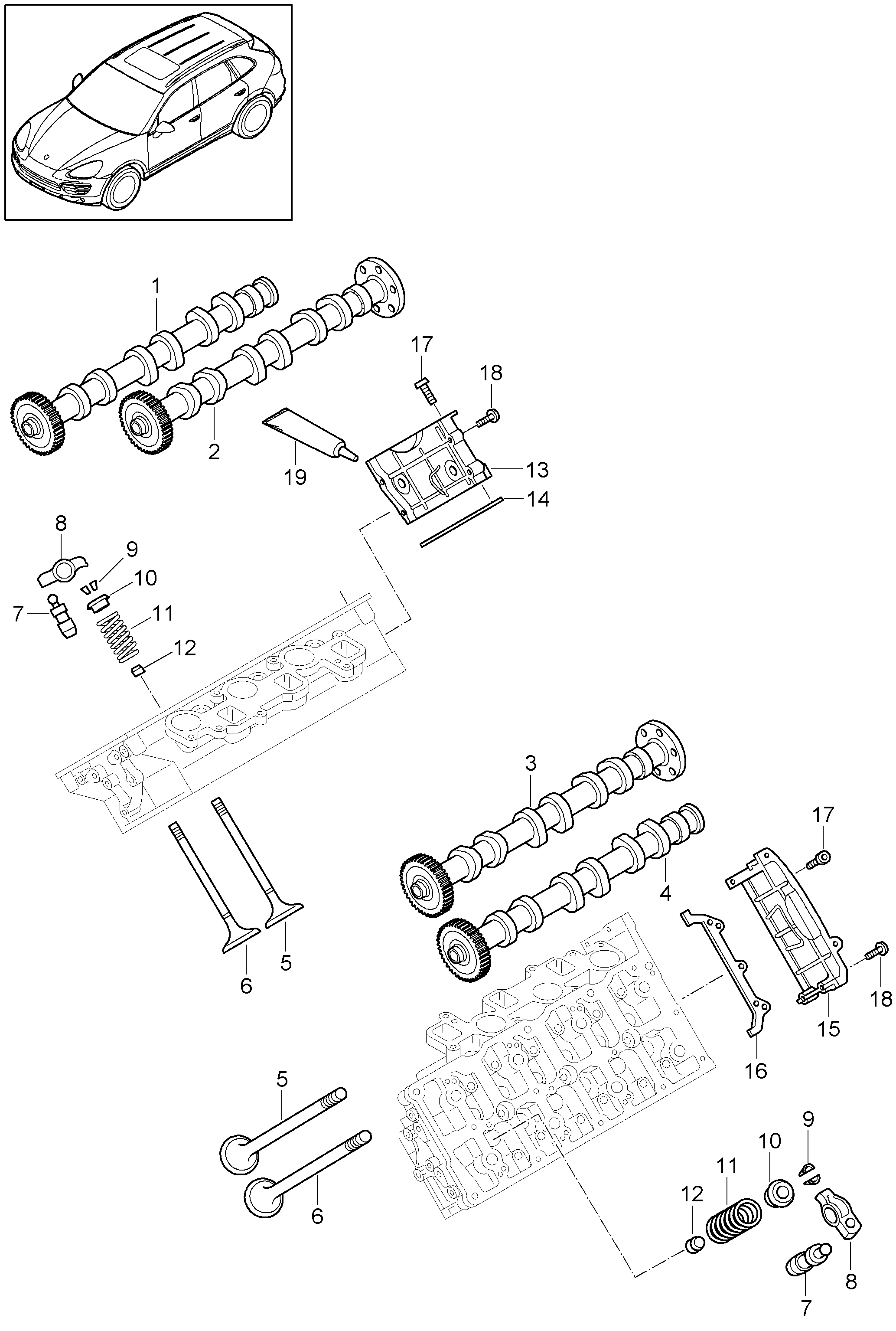 Porsche 955.105.115.10 - Bague d'étanchéité, tige de soupape parts5.com