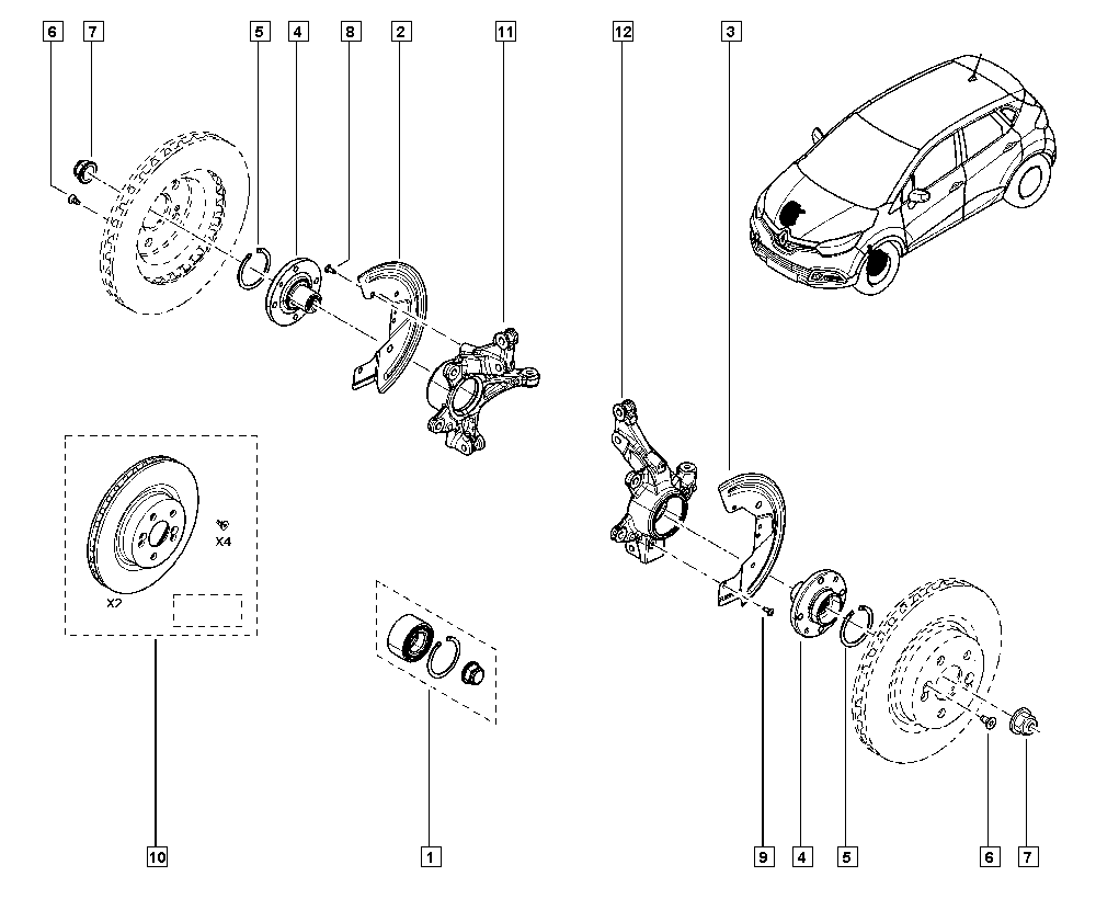 RENAULT 402104249R - Pyöränlaakerisarja parts5.com