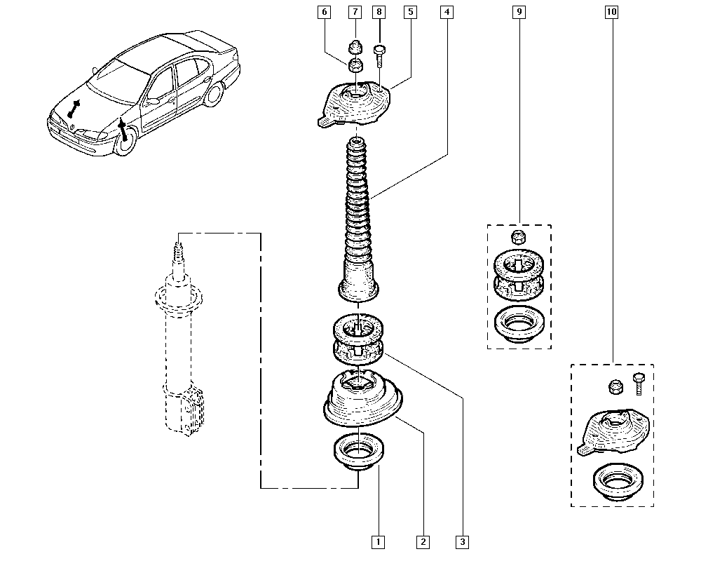 RENAULT 77 00 777 654 - Jousijalan tukilaakeri parts5.com