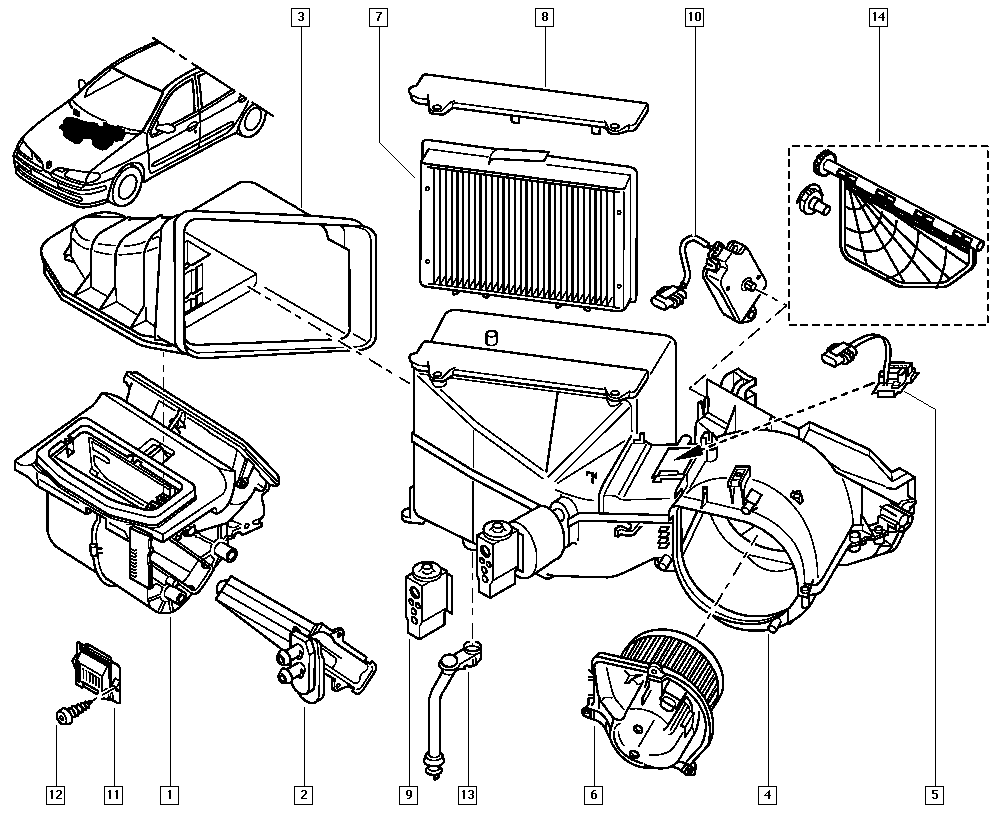 RENAULT TRUCKS 77 01 204 680 - Toplotni izmenevalnik, ogrevanje notranjega prostora parts5.com