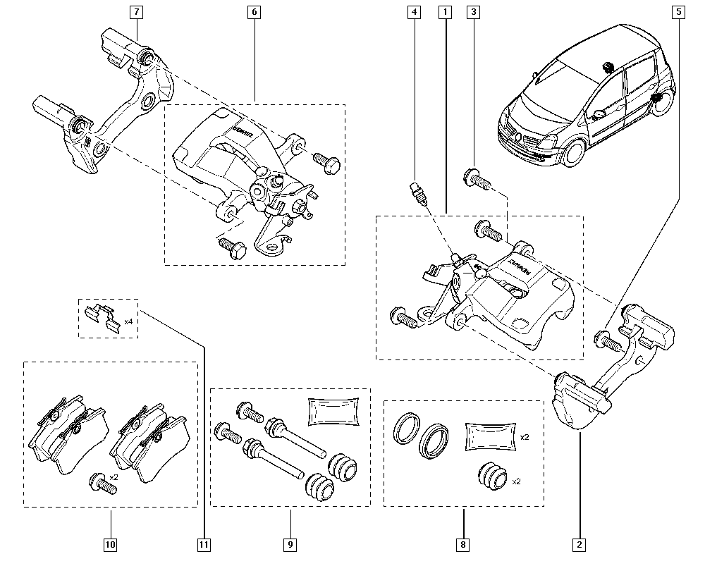 RENAULT 44 06 058 39R - Kit de plaquettes de frein, frein à disque parts5.com