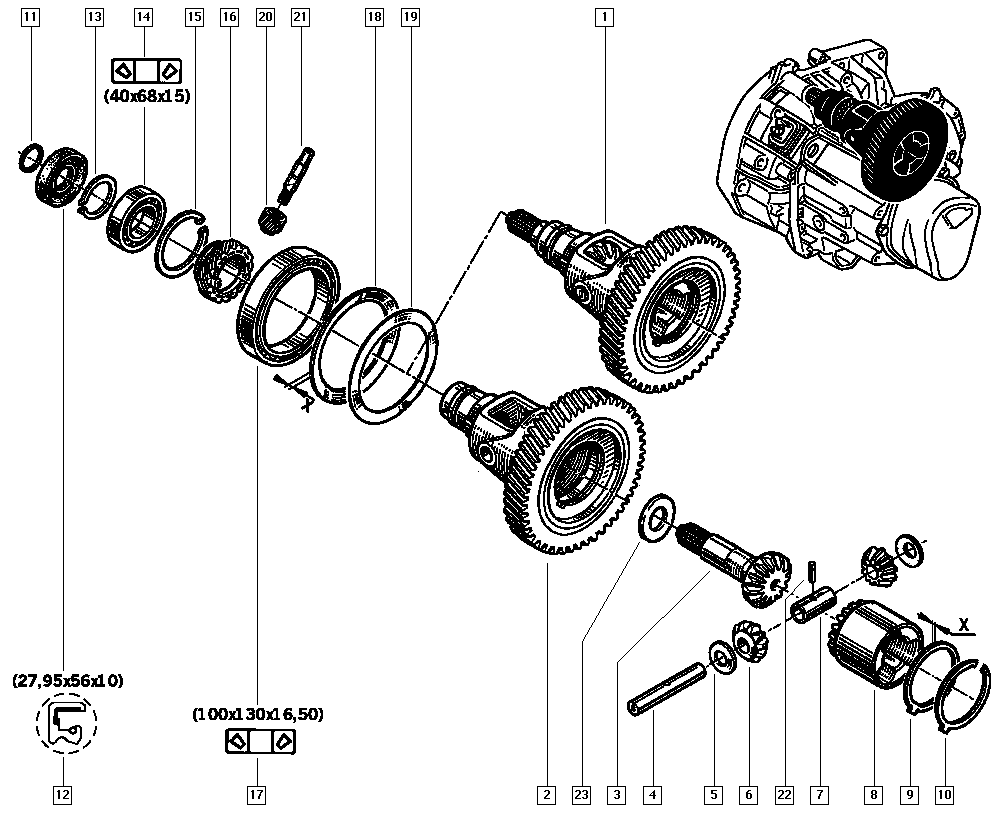 LADA 8200068744 - Wellendichtring, Differential parts5.com