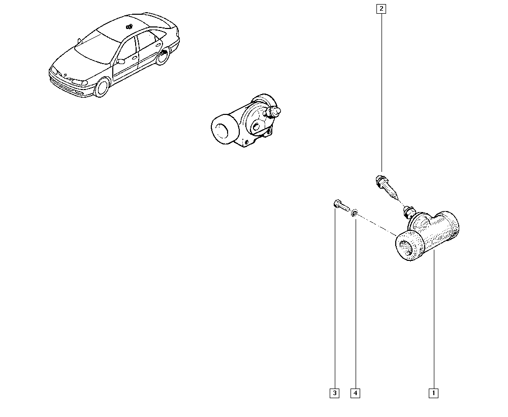 RENAULT 7701041021 - Колесный тормозной цилиндр parts5.com