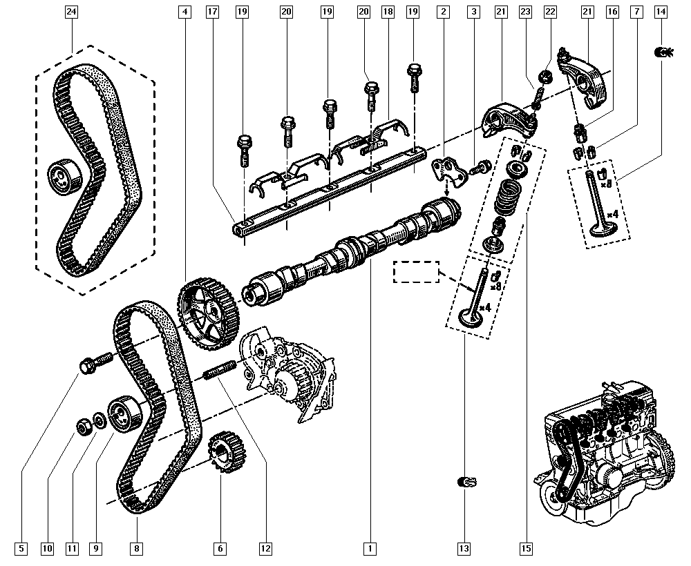 NISSAN 77 00 736 969 - Komplet zupčastog kaiša parts5.com