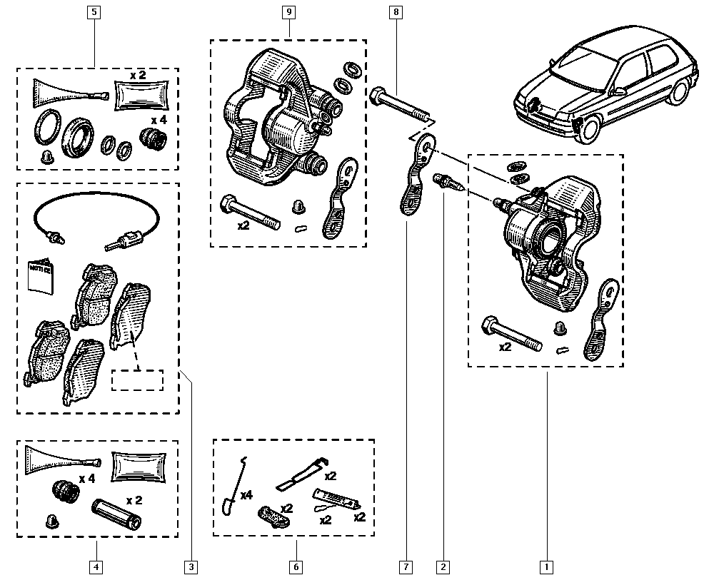 RENAULT 7711130034 - Brake Pad Set, disc brake parts5.com