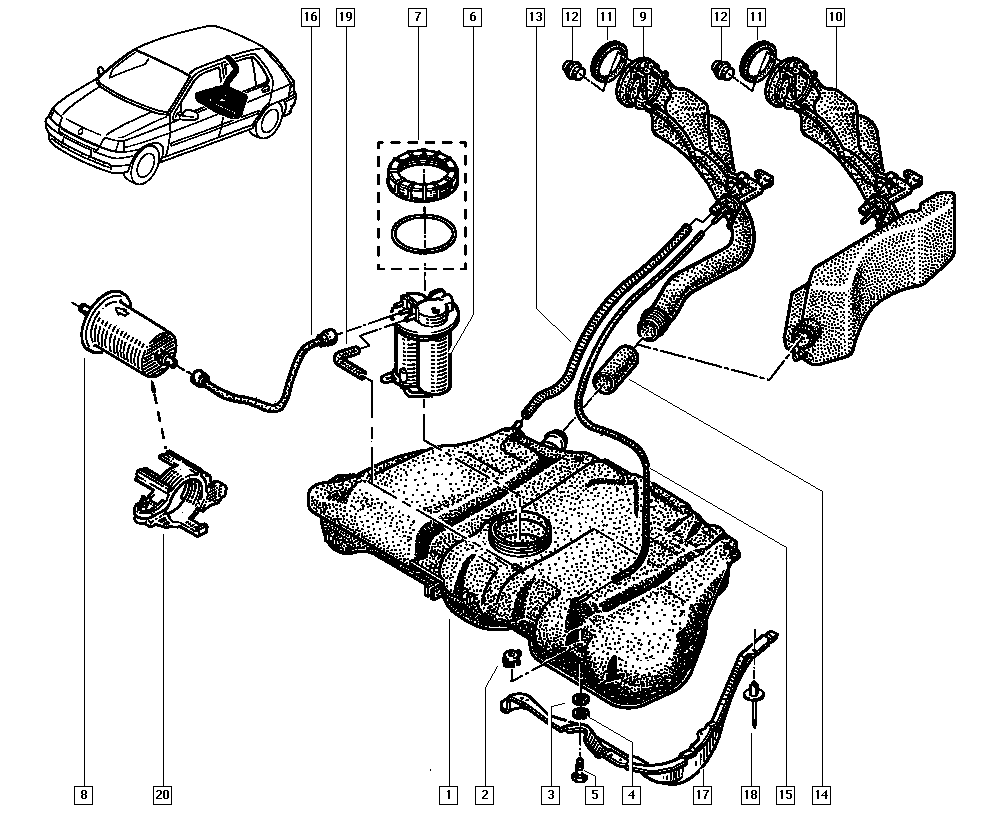 DACIA 77 00 845 961 - Fuel filter parts5.com