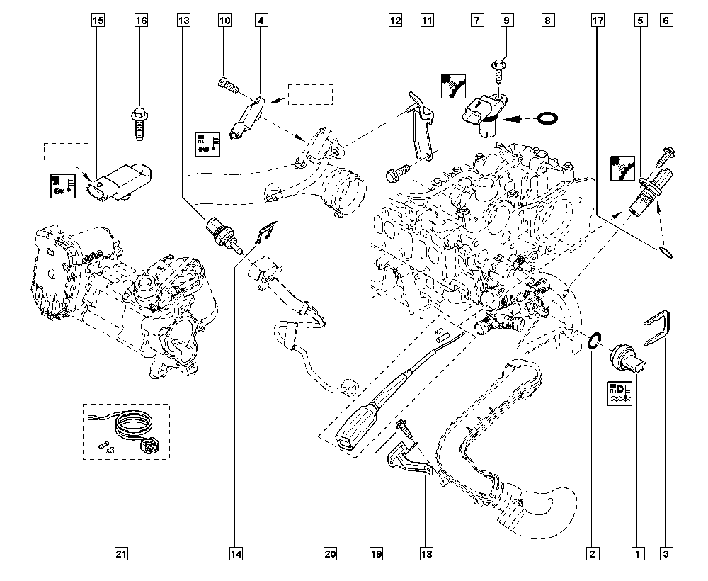 Infiniti 8200685363 - Датчик, налягане при принудително пълнене parts5.com