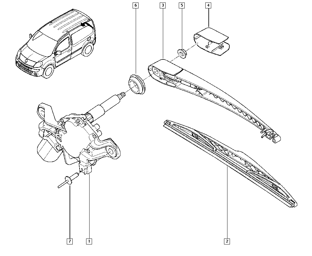 RENAULT 77 01 068 738 - Pyyhkijänvarsisarja parts5.com