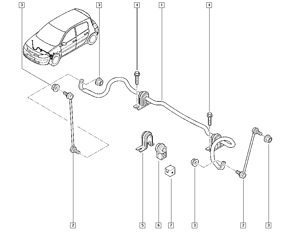 RENAULT 546180727R - Ράβδος / στήριγμα, ράβδος στρέψης parts5.com