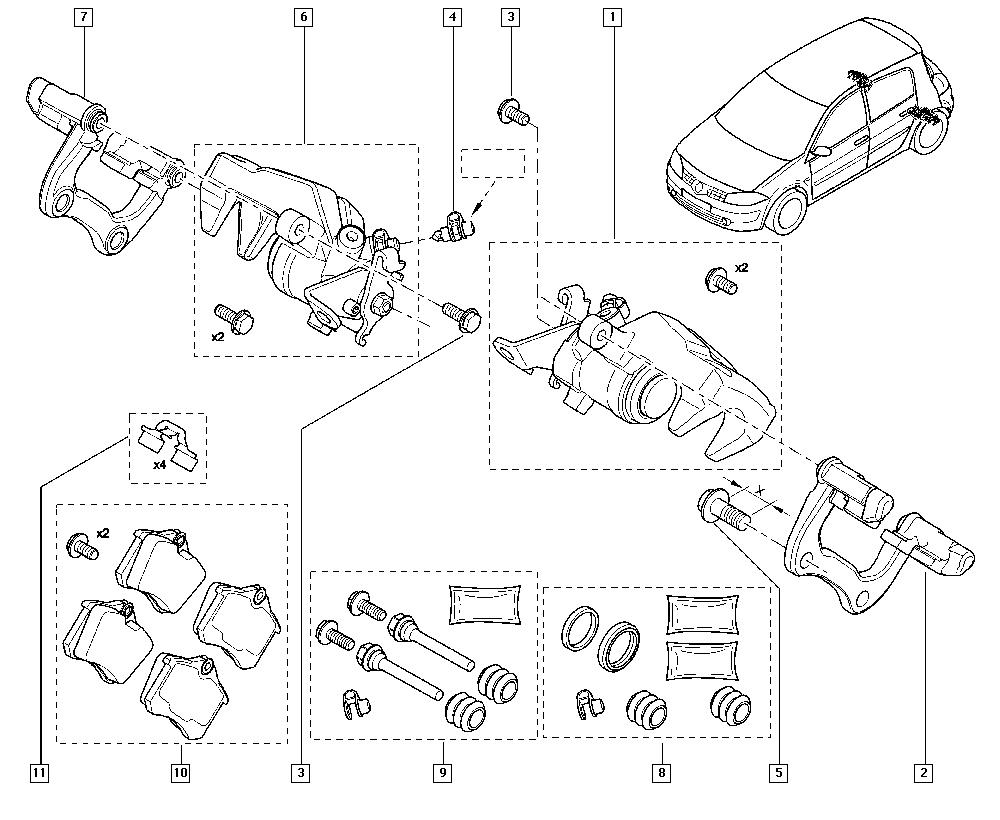 RENAULT 440600819R - Juego de pastillas de freno parts5.com