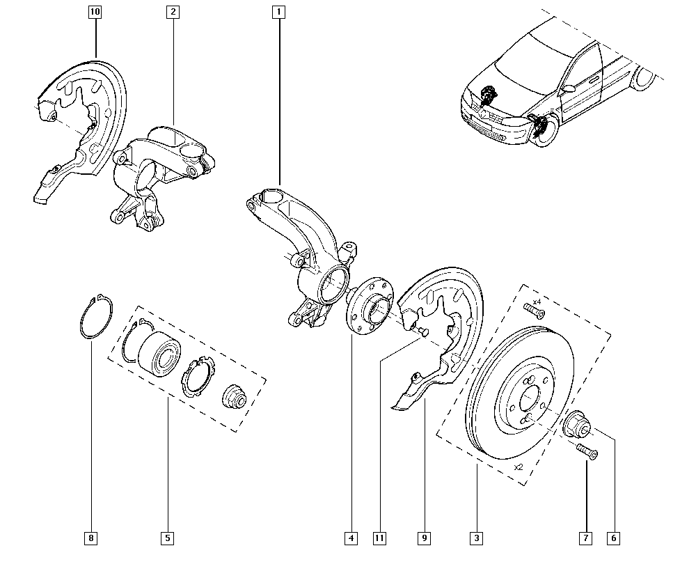 LADA 402101554R - Komplet ležaja točka parts5.com