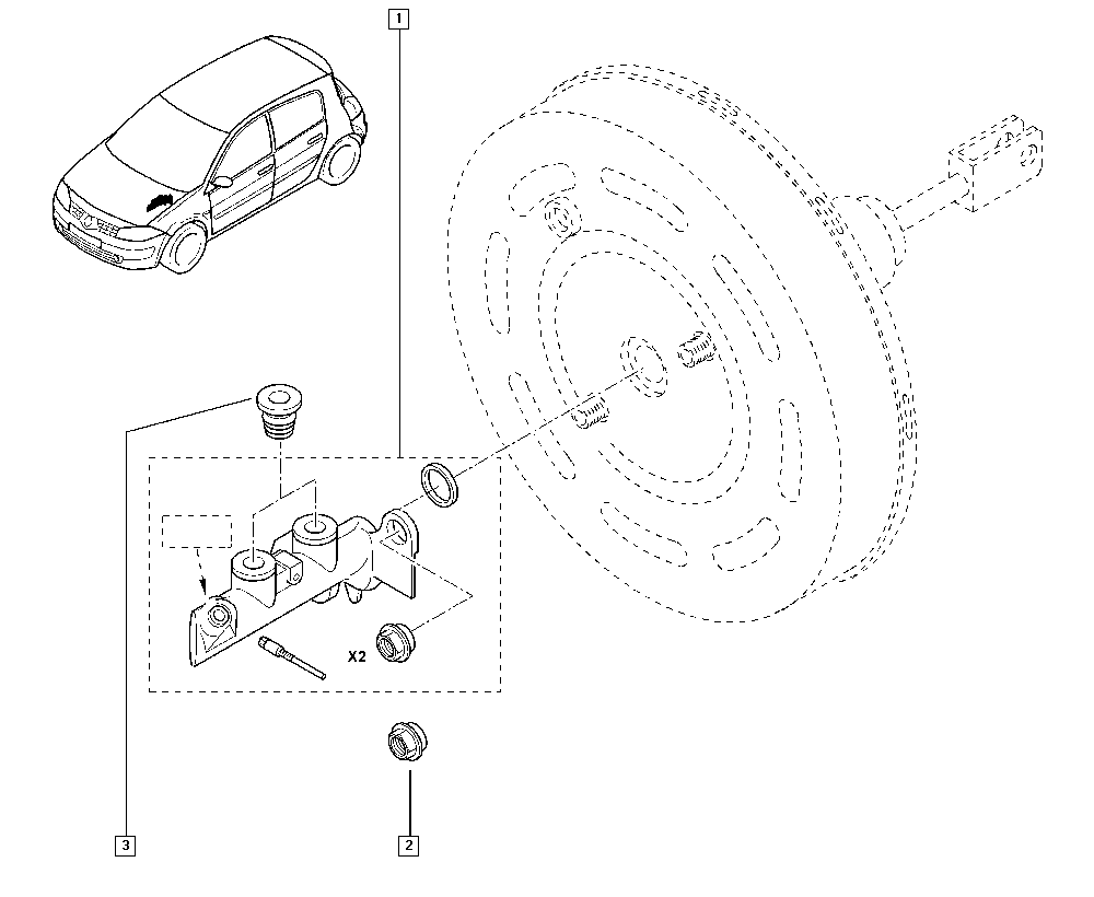 RENAULT 7701207697 - Glavni zavorni cilinder parts5.com