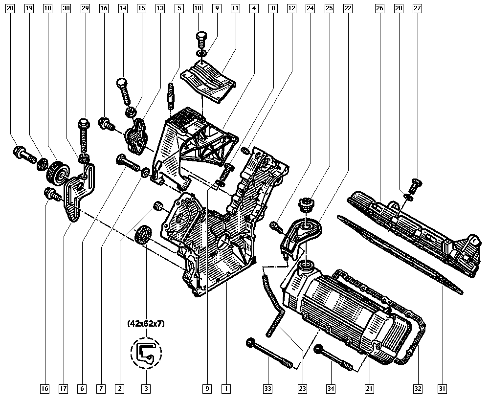 CITROËN 9614194980 - Уплотняющее кольцо, коленчатый вал parts5.com