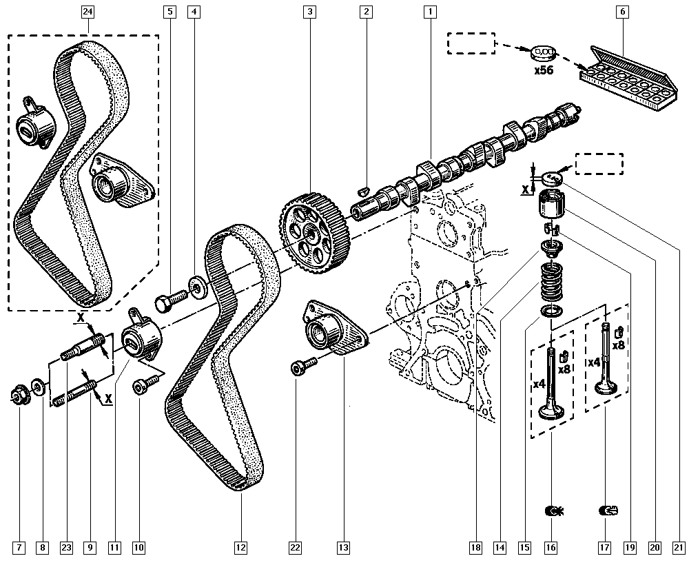 Mitsubishi 7700726440 - Feszítő, fogasszíj parts5.com