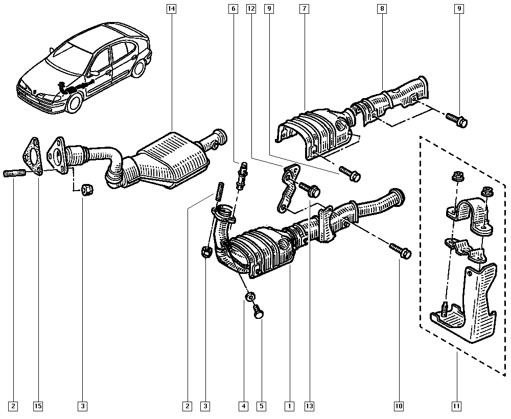 Opel 7700423572 - Tihend, heitgaasitoru parts5.com