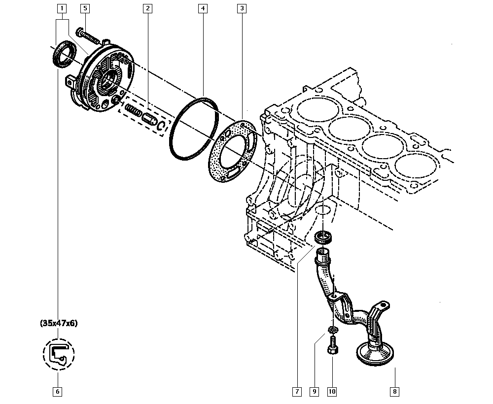 RENAULT 74 36 842 273 - Τσιμούχα, στροφαλ. άξονας parts5.com