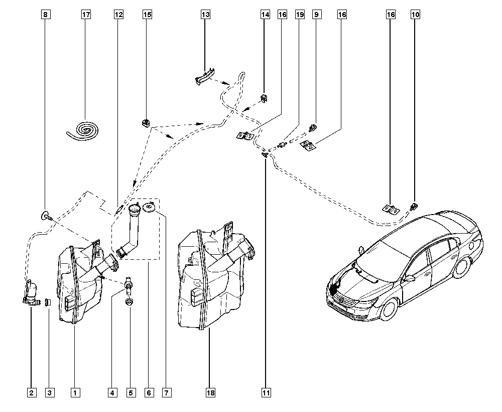 RENAULT 289209317R - Water Pump, window cleaning parts5.com