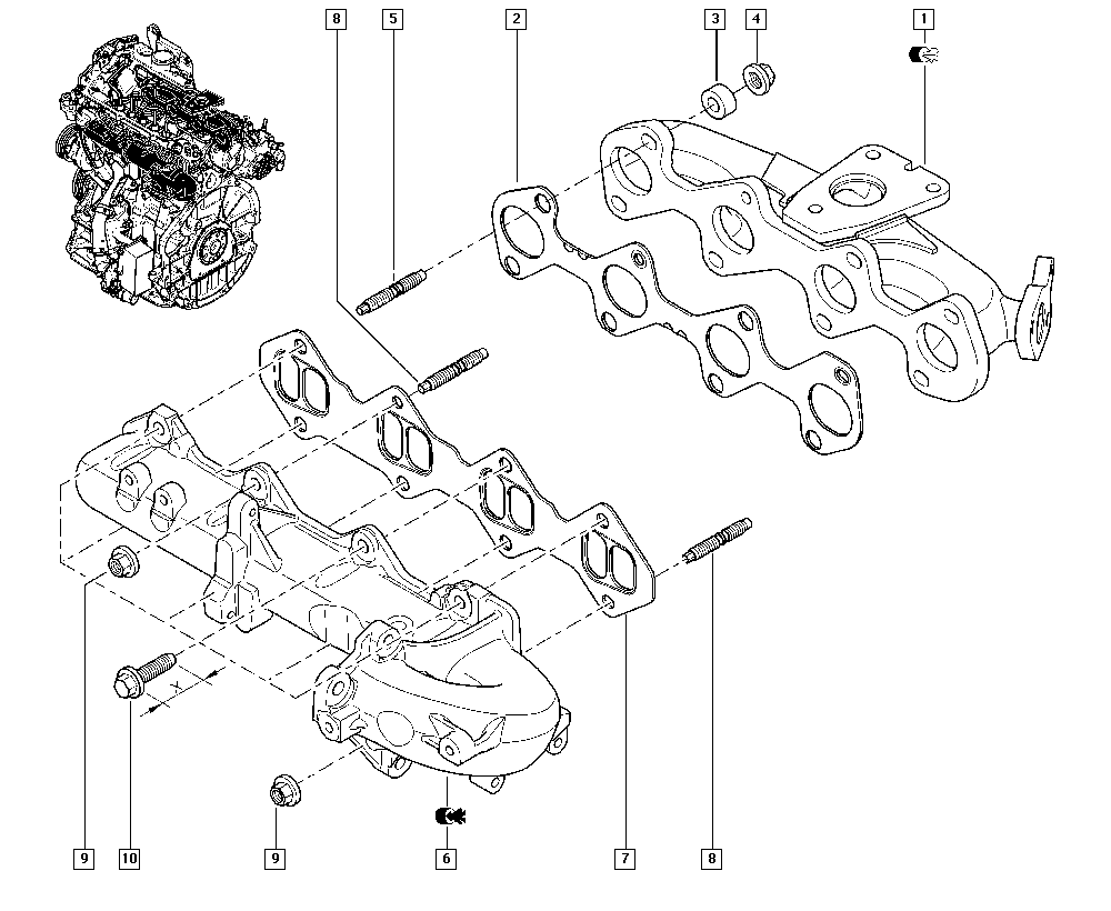 RENAULT 82 00 723 473 - Dichtung, Abgaskrümmer parts5.com