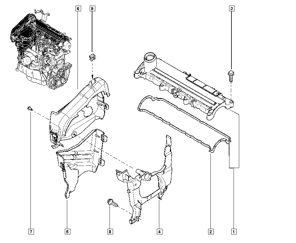 RENAULT 77 01 070 607 - Прокладка, крышка головки цилиндра parts5.com