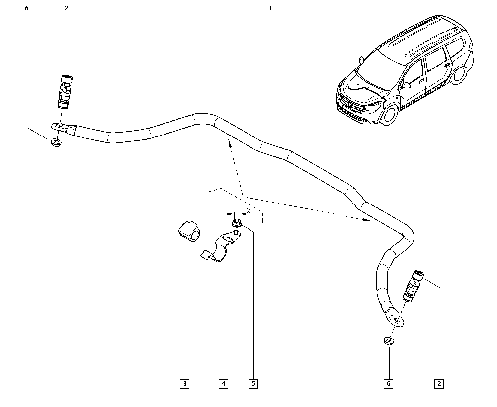 RENAULT 82 00 277 960 - Brat / bieleta suspensie, stabilizator parts5.com