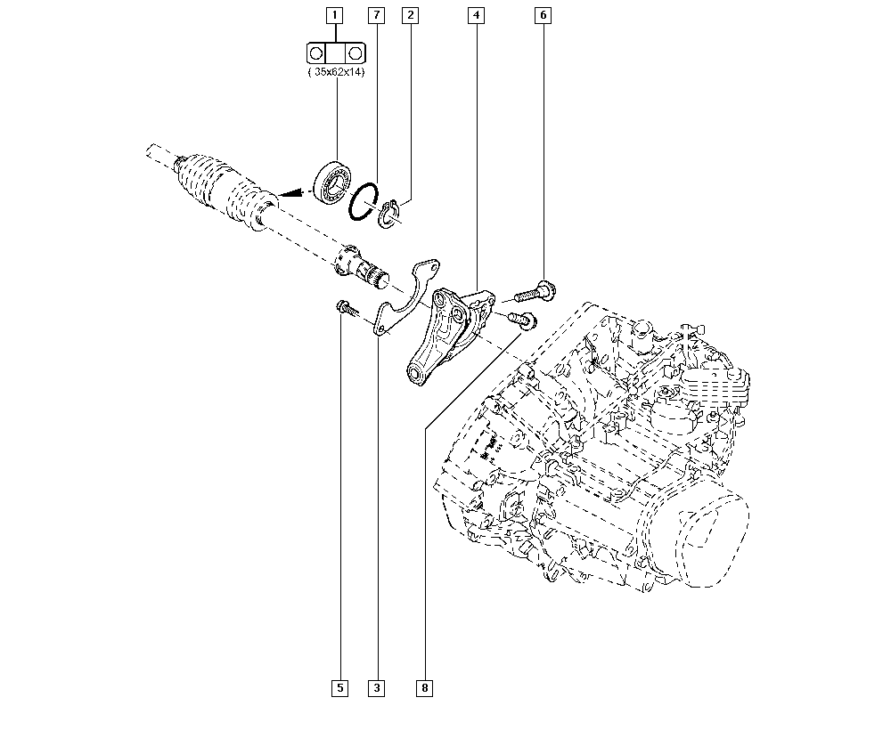 RENAULT 8200502731 - Suport, prindere cutie de vit.autom. parts5.com