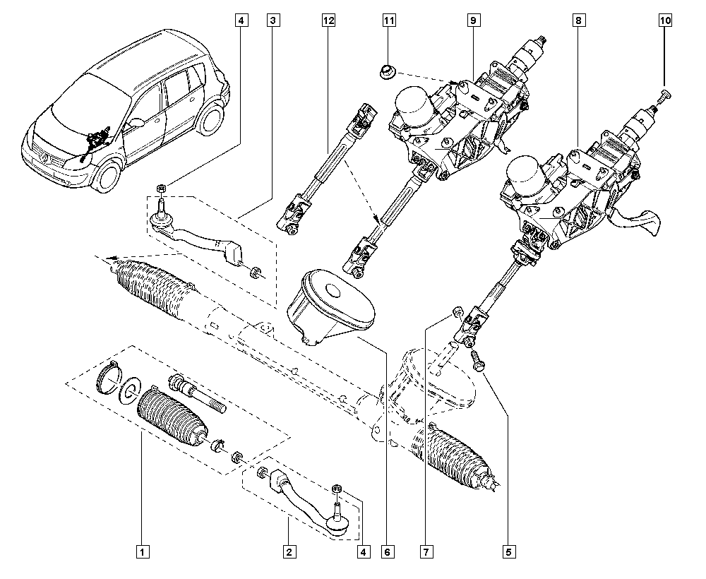 RENAULT 77 01 474 448 - Aksialni zgib, jarmski drog parts5.com