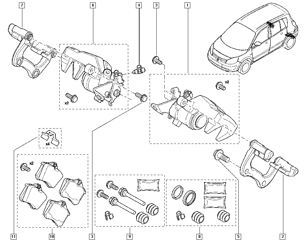 RENAULT TRUCKS 4408 334 10R - Σετ βοηθ. εξαρτημάτων, τακάκια φρένων parts5.com