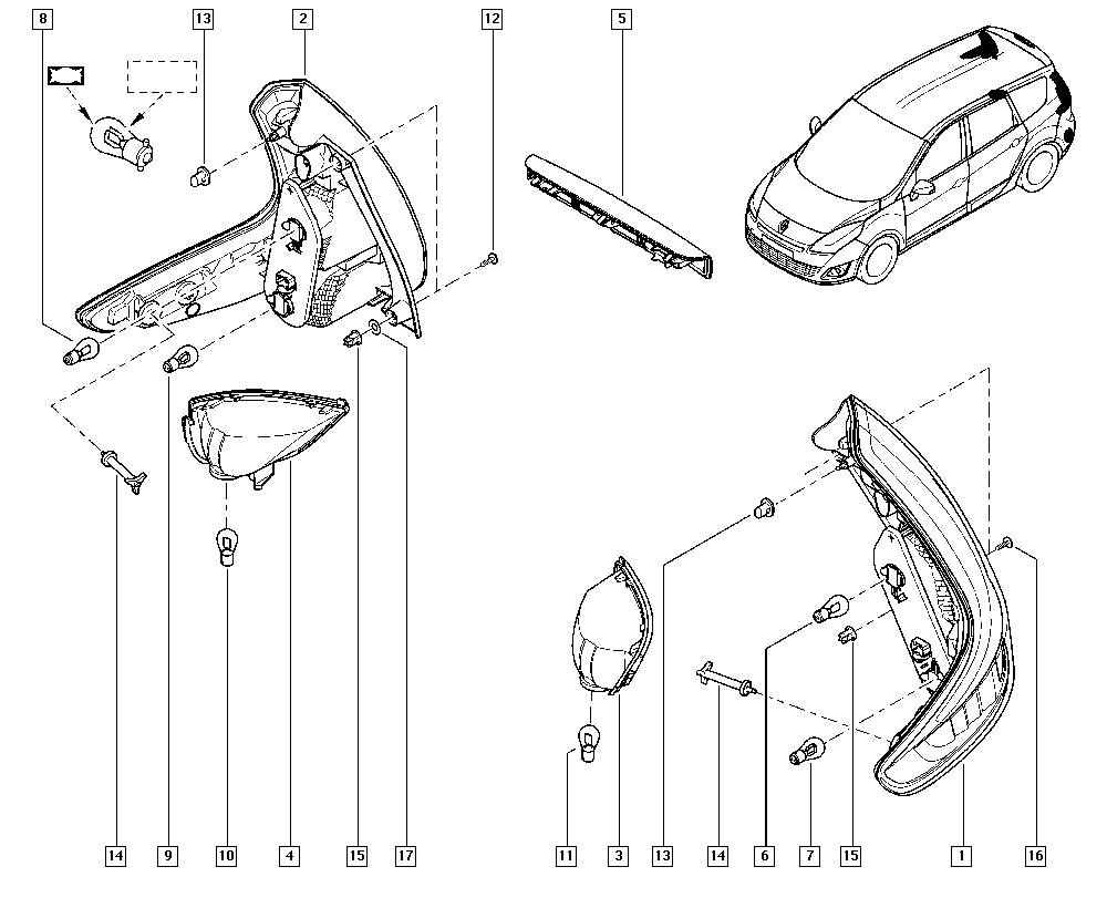 RENAULT 77 01 038 624 - Polttimo, mittariston valo parts5.com