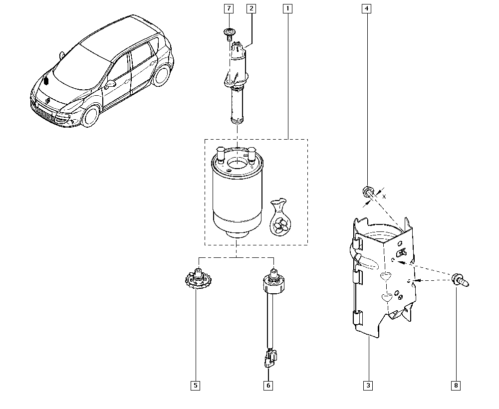 RENAULT 16 40 093 84R - Palivový filter parts5.com