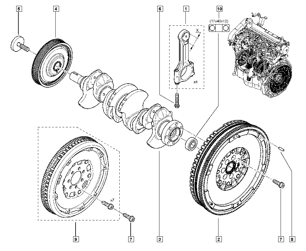 RENAULT 12 30 052 36R - Volanta parts5.com