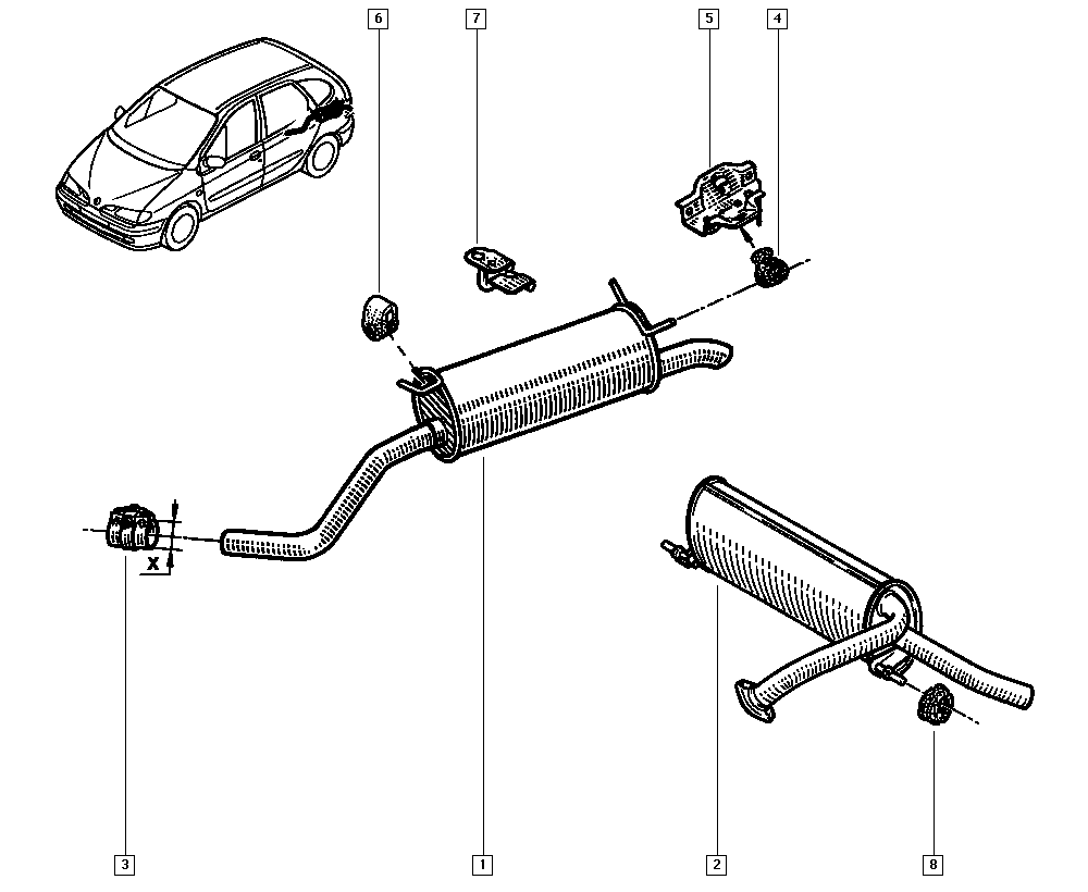 RENAULT 77 00 836 095 - Tuleja, stabilizator parts5.com