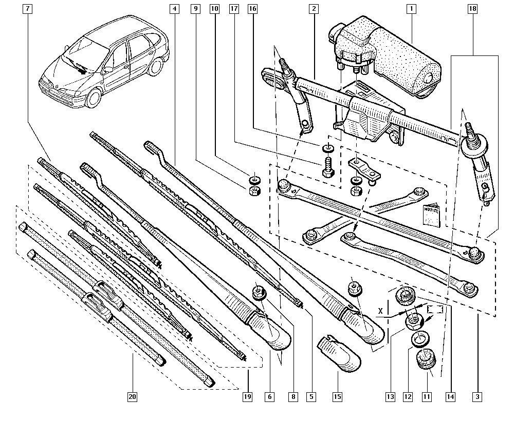 RENAULT 288905546R - Lamela stergator parts5.com