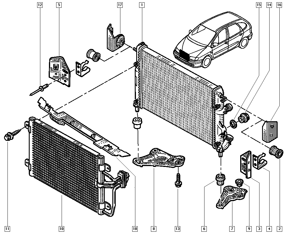 RENAULT 77 00 434 383 - Kondensaator,kliimaseade parts5.com