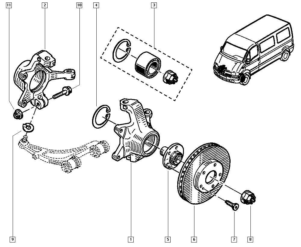 RENAULT 77 01 206 740 - Set rulment roata parts5.com