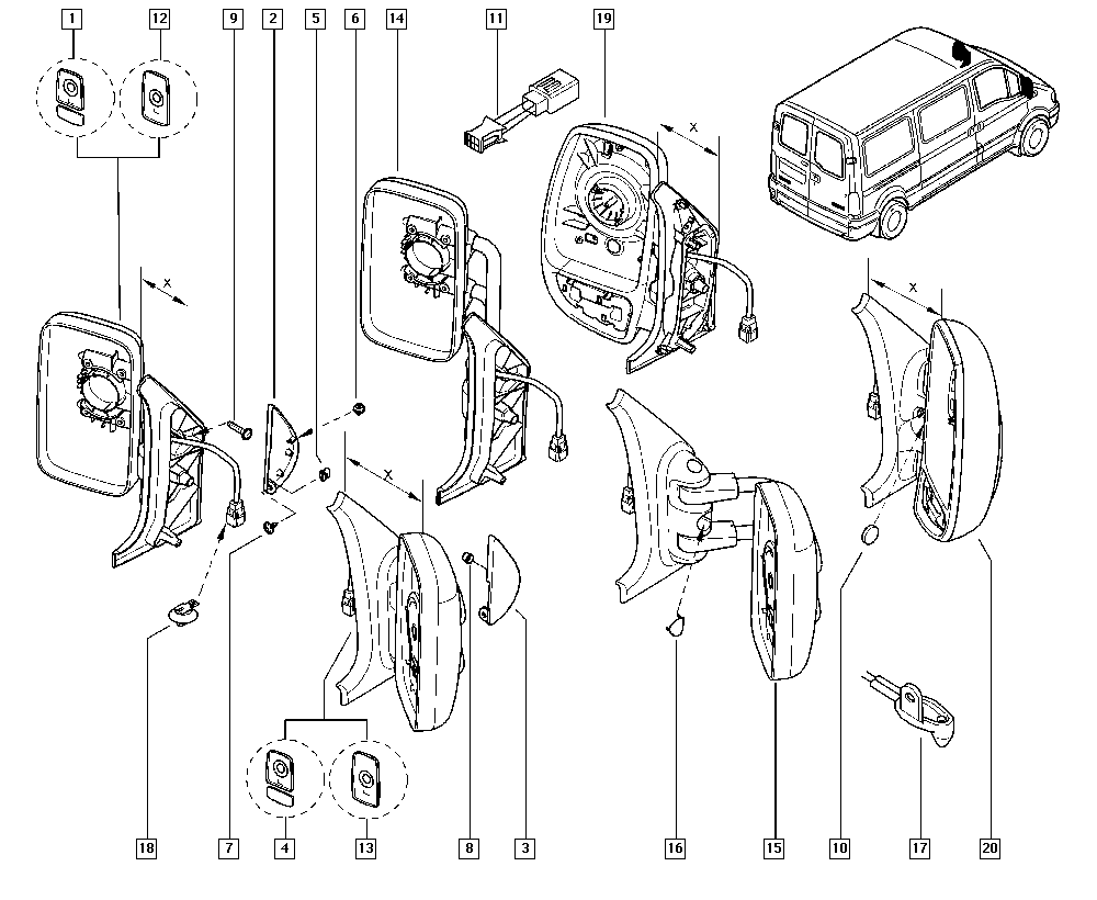 RENAULT 82 00 255 776 - Oglinda exterioara parts5.com