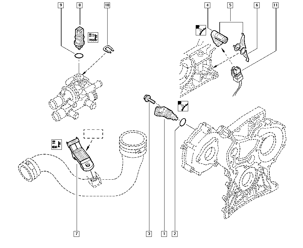 RENAULT 7700867792 - Érzékelő, hűtőfolyadék-hőmérséklet parts5.com