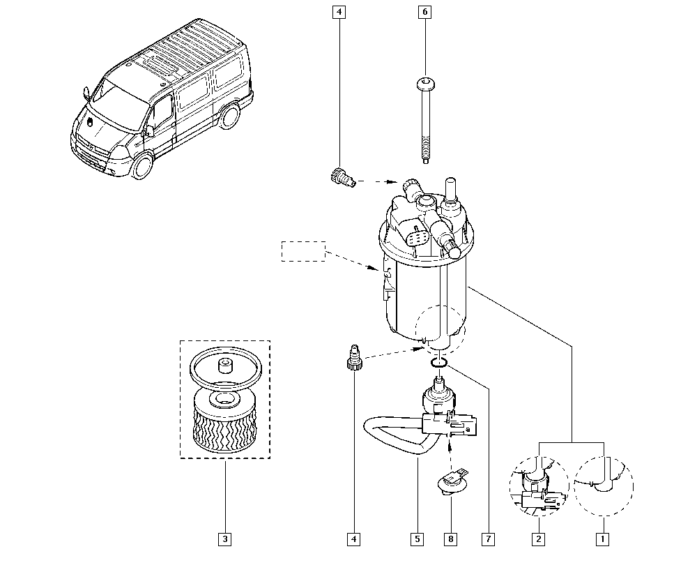 RENAULT 7701475230 - Senzor apa, alimentare combustibil parts5.com