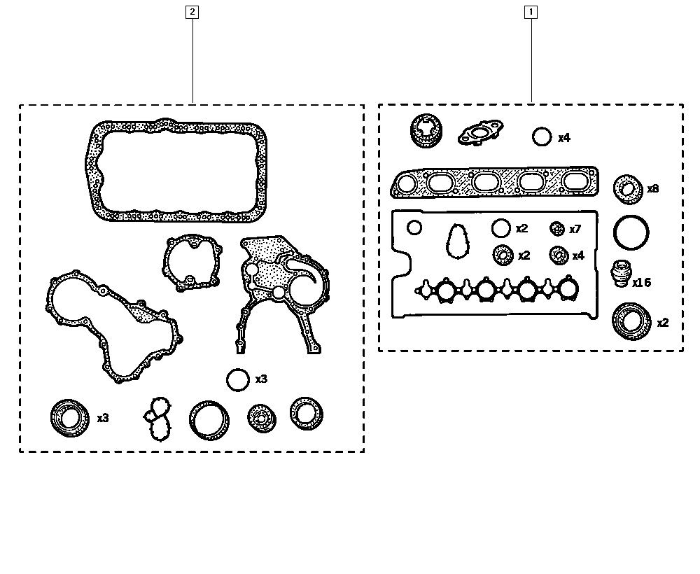 DACIA 77 01 477 814 - KIT SEALS parts5.com