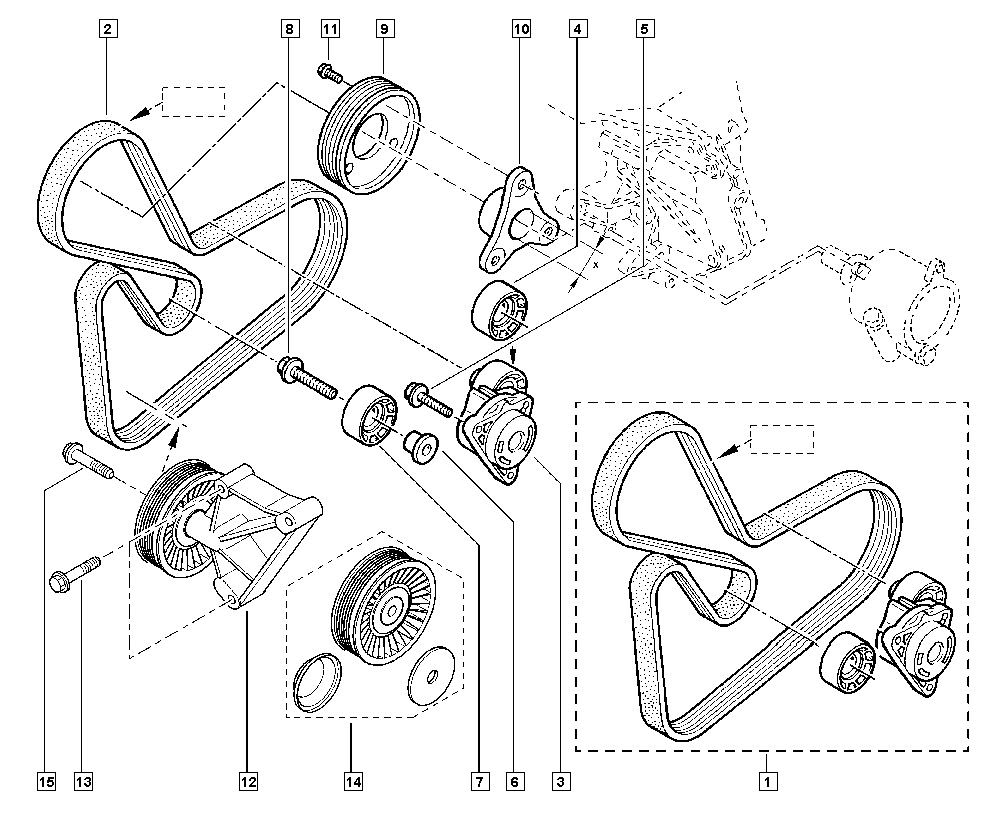 DACIA 82 00 833 558 - BELT-STREAKED parts5.com