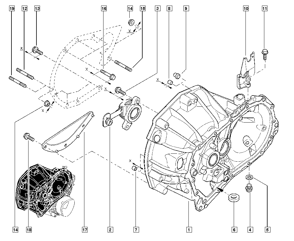 RENAULT 306205482R - Desembrague central, embrague parts5.com