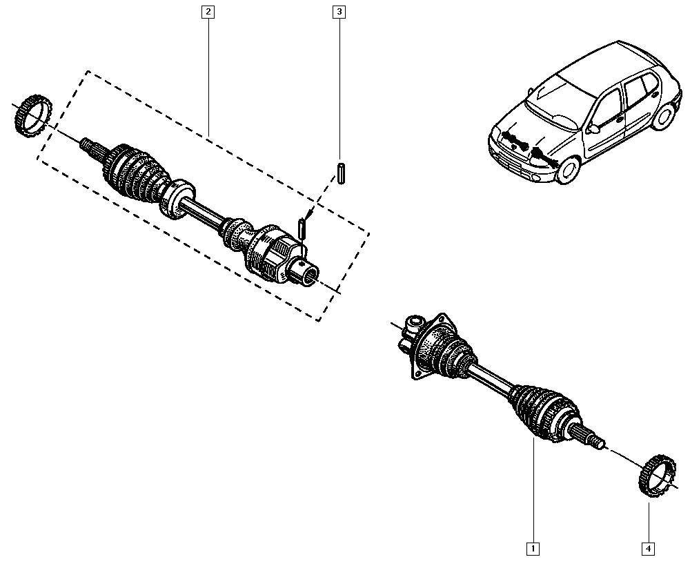 CITROËN 7700110484 - Σετ άρθρωσης, άξονας μετάδ. κίν. parts5.com