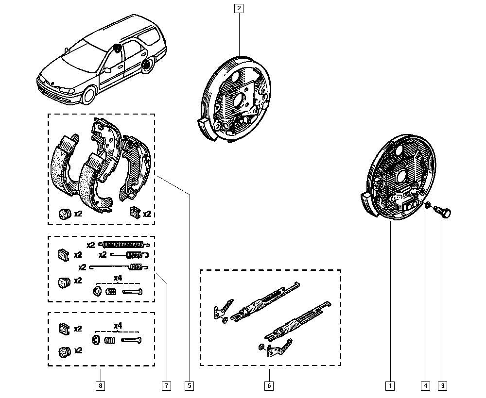 RENAULT 7701205339 - Set saboti frana parts5.com