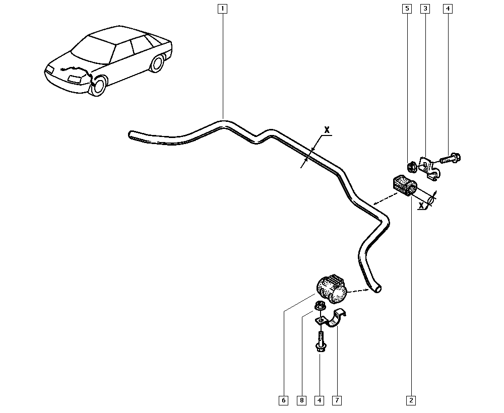 RENAULT TRUCKS 7700784170 - Bearing Bush, stabiliser parts5.com