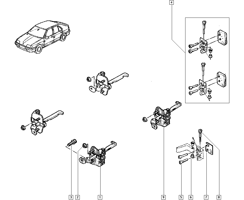 RENAULT 7700804851 - Фиксатор на врата parts5.com