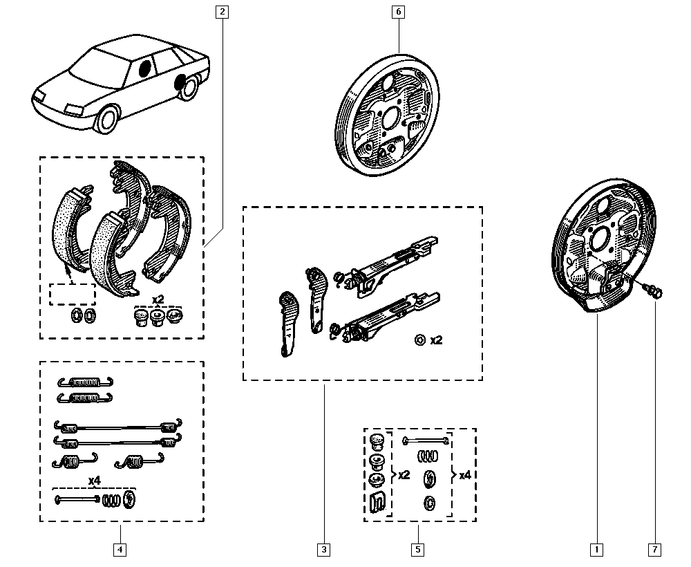 RENAULT 7701349780 - Fékpofakészlet parts5.com